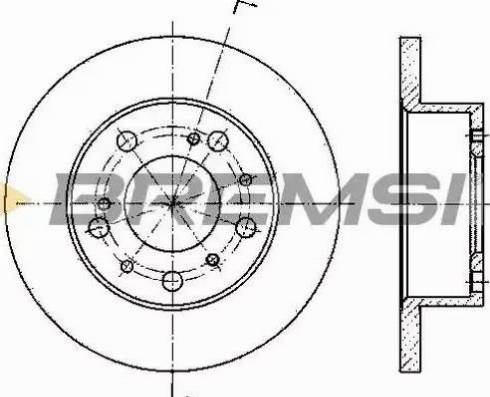 Bremsi DBA117S - Disque de frein cwaw.fr