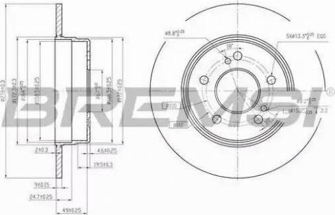 Bremsi DBA819S - Disque de frein cwaw.fr