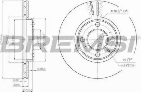 Bremsi DBA207V - Disque de frein cwaw.fr