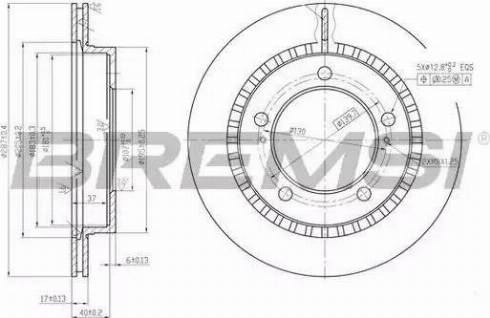 Bremsi DBA746V - Disque de frein cwaw.fr