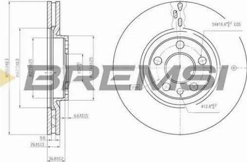 Bremsi DBA760V - Disque de frein cwaw.fr