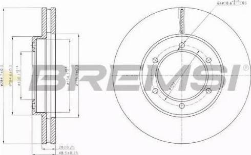 Bremsi DBB441V - Disque de frein cwaw.fr