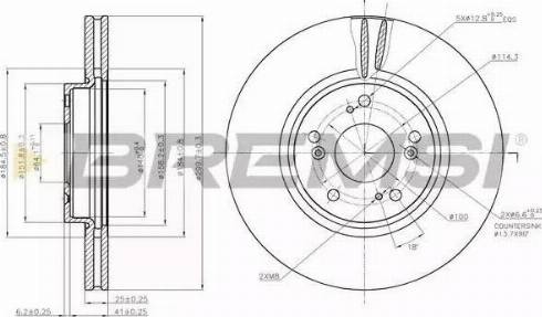 Bremsi DBB424V - Disque de frein cwaw.fr