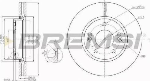 Bremsi DBB619V - Disque de frein cwaw.fr