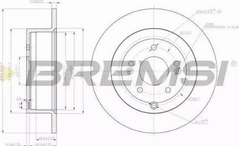 Bremsi DBB671S - Disque de frein cwaw.fr