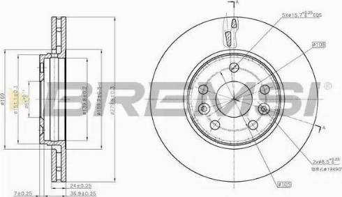 Bremsi DBB733V - Disque de frein cwaw.fr