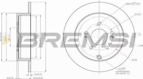 Bremsi DBB737S - Disque de frein cwaw.fr