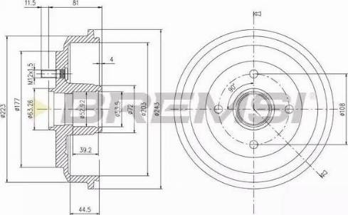 Bremsi DR5644 - Tambour de frein cwaw.fr