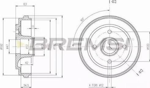 Bremsi DR5602 - Tambour de frein cwaw.fr