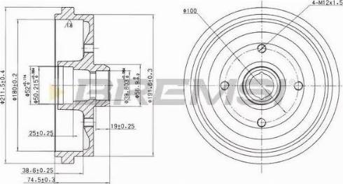 Bremsi DR5226 - Tambour de frein cwaw.fr