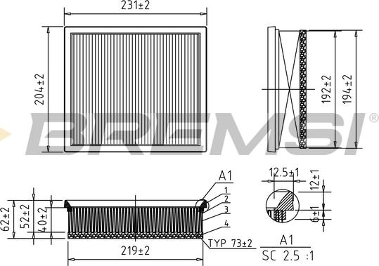 Bremsi FA0598 - Filtre à air cwaw.fr