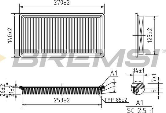 Bremsi FA0547 - Filtre à air cwaw.fr