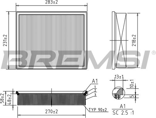 Bremsi FA0551 - Filtre à air cwaw.fr