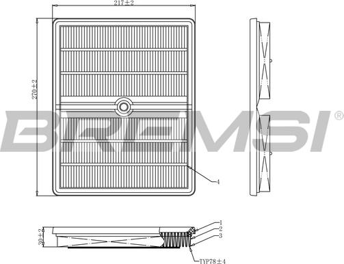 Bremsi FA0553 - Filtre à air cwaw.fr