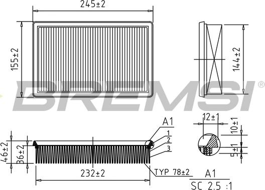 Bremsi FA0565 - Filtre à air cwaw.fr