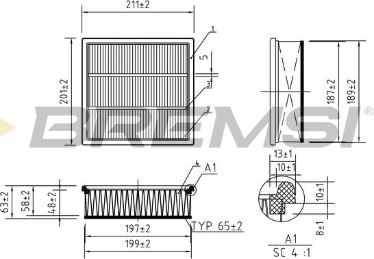 Bremsi FA0562 - Filtre à air cwaw.fr