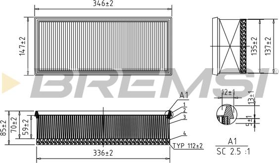 Bremsi FA0531 - Filtre à air cwaw.fr