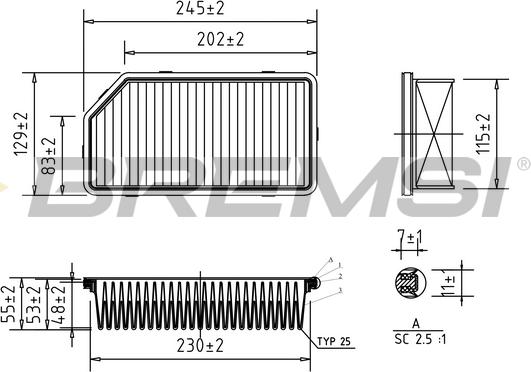 Bremsi FA0537 - Filtre à air cwaw.fr