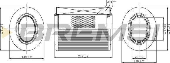 Bremsi FA0526 - Filtre à air cwaw.fr