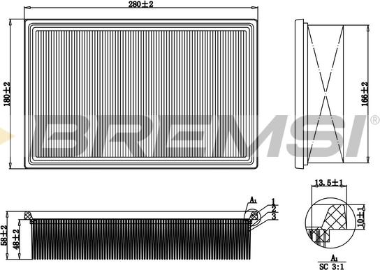 Bremsi FA0648 - Filtre à air cwaw.fr