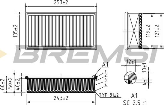 Bremsi FA0652 - Filtre à air cwaw.fr