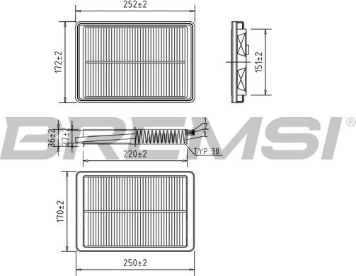 Bremsi FA0605 - Filtre à air cwaw.fr