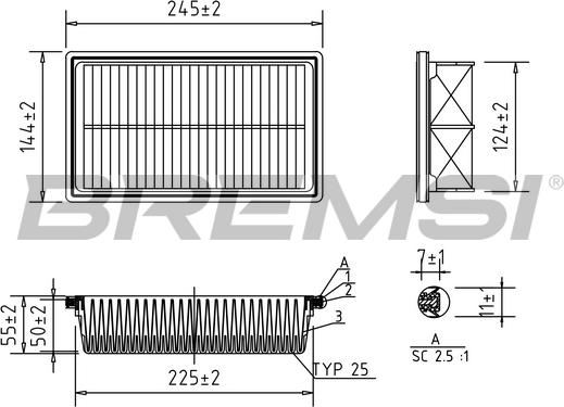 Bremsi FA0601 - Filtre à air cwaw.fr