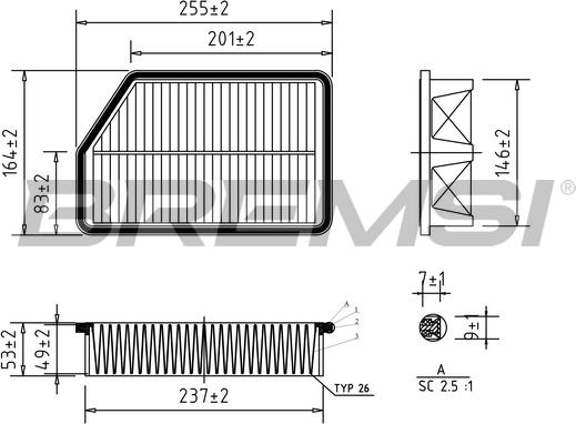 Bremsi FA0607 - Filtre à air cwaw.fr