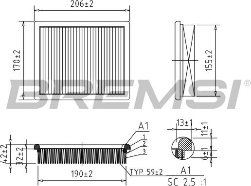 Bremsi FA0614 - Filtre à air cwaw.fr