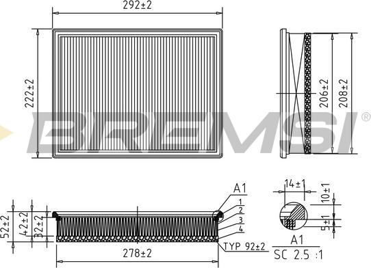 Bremsi FA0610 - Filtre à air cwaw.fr