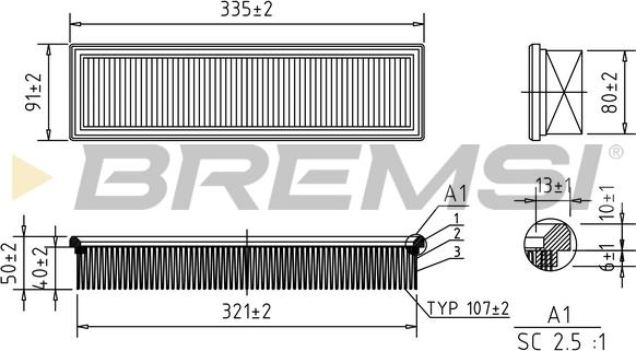 Bremsi FA0630 - Filtre à air cwaw.fr