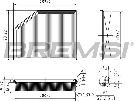 Bremsi FA0626 - Filtre à air cwaw.fr