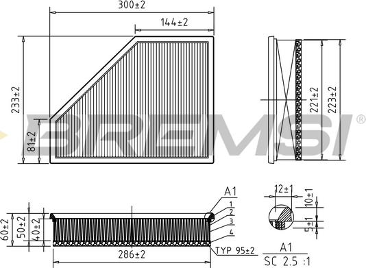 Bremsi FA0623 - Filtre à air cwaw.fr