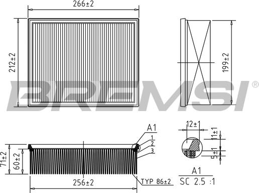 Bremsi FA0119 - Filtre à air cwaw.fr