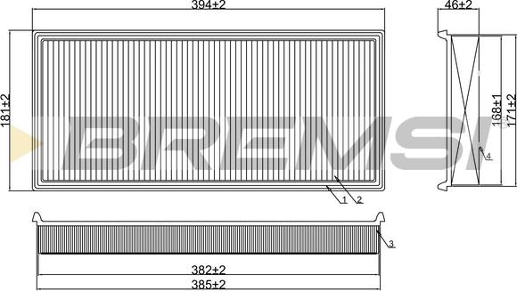 Bremsi FA0112 - Filtre à air cwaw.fr