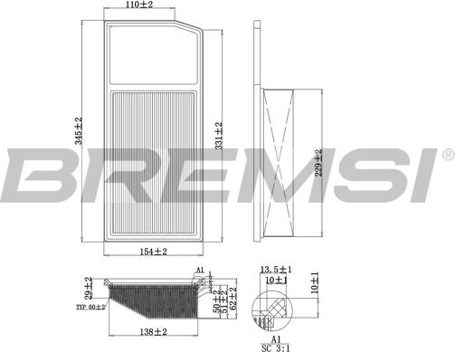 Bremsi FA0206 - Filtre à air cwaw.fr