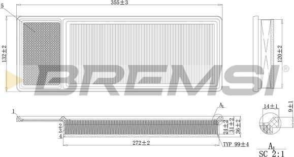 Bremsi FA0202 - Filtre à air cwaw.fr