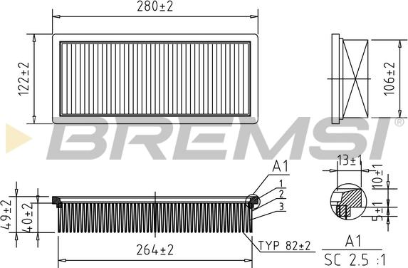 Bremsi FA0219 - Filtre à air cwaw.fr