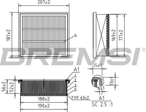 Bremsi FA0212 - Filtre à air cwaw.fr