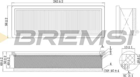 Bremsi FA0220 - Filtre à air cwaw.fr