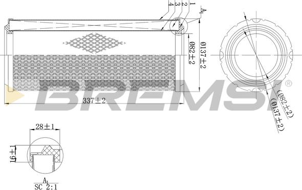 Bremsi FA1996 - Filtre à air cwaw.fr