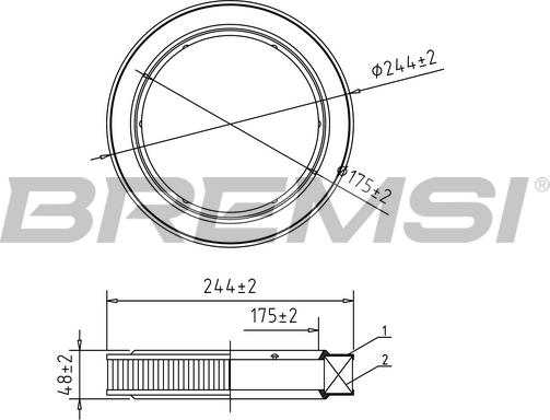 Bremsi FA1599 - Filtre à air cwaw.fr