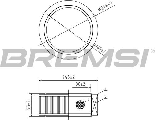 Bremsi FA1586 - Filtre à air cwaw.fr