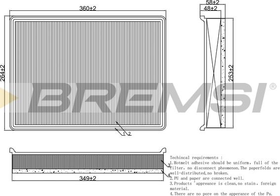 Bremsi FA1574 - Filtre à air cwaw.fr