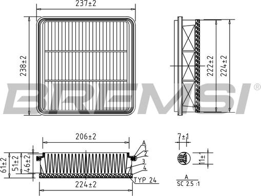 Bremsi FA1575 - Filtre à air cwaw.fr