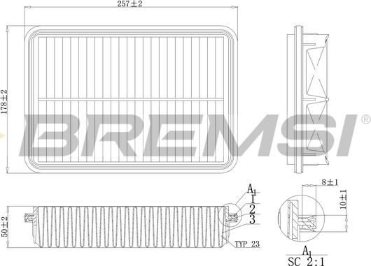 Bremsi FA1691 - Filtre à air cwaw.fr