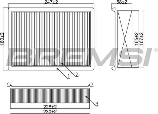 Bremsi FA1650 - Filtre à air cwaw.fr