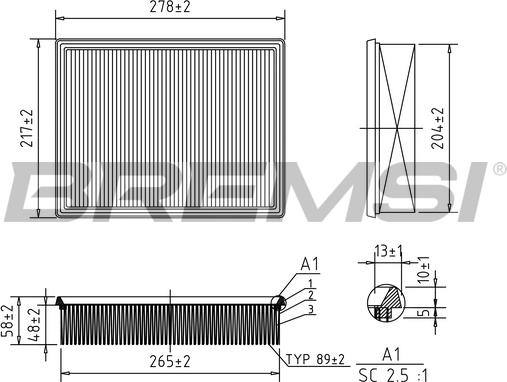 Bremsi FA1651 - Filtre à air cwaw.fr