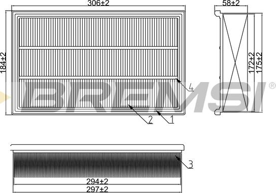 Bremsi FA1662 - Filtre à air cwaw.fr