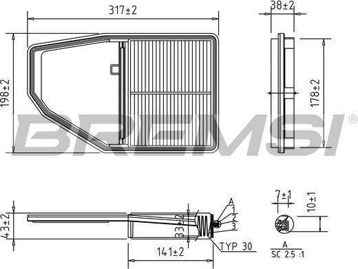 Bremsi FA1689 - Filtre à air cwaw.fr